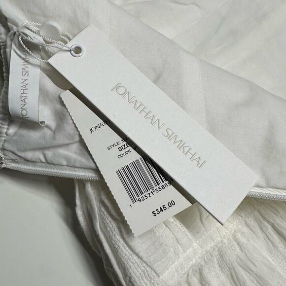 NWT | Jonathan Simkhai | BEA GAUZE MINI DRESS | White | Size 6 - Picture 12 of 15